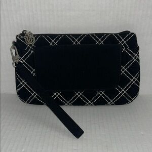 Vera Bradley Retired Black & White Quilted Wristlet